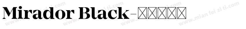 Mirador Black字体转换